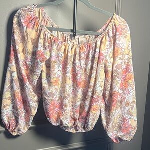 Willow Floral Blouse in Pink and Cream
